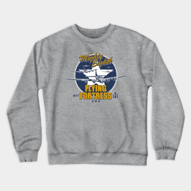 WW2 The Mighty Eighth - B-17 Flying Fortress Crewneck Sweatshirt by TCP